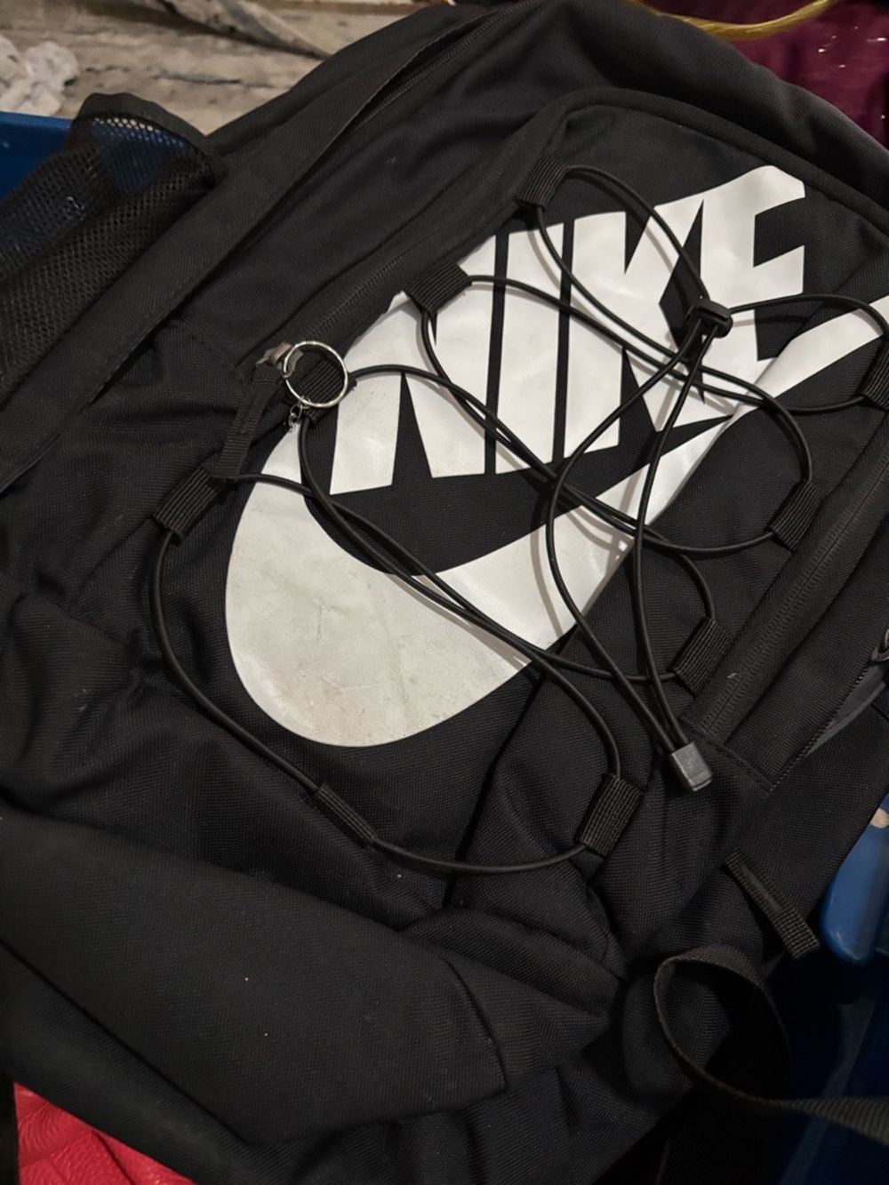 Nike Black Backpack with White Swoosh Graphic - Men's - Picture 2 of 5